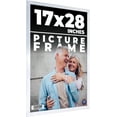 thumbnail image 1 of 17x28 Frame Silver Stainless Steel Solid Wood Picture Frame | 0.75 Inch Moulding Width | Includes, 1 of 8