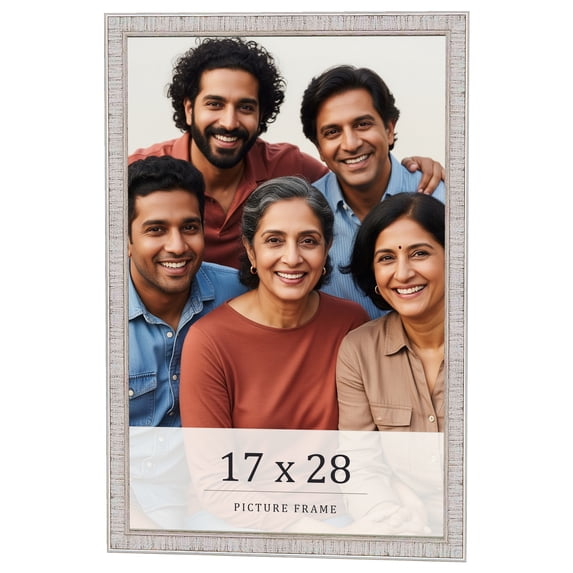 17x28 Frame White Real Wood Picture Frame Width 0.75 inches | Interior Frame Depth 0.5 inches |