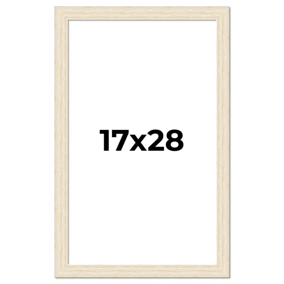 17x28 Frame White Real Wood Picture Frame Width 1.5 inches | Interior Frame Depth 0.5 inches | Barn