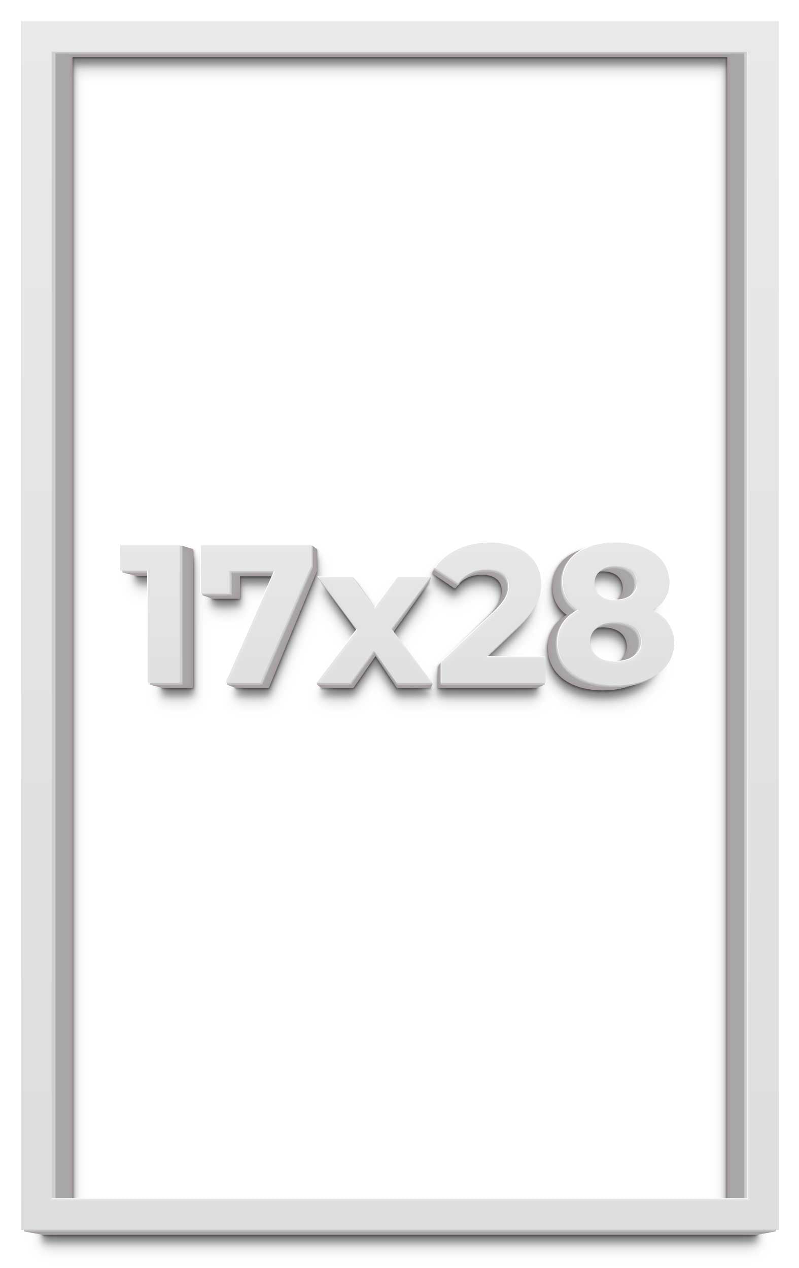 17x28 Shadow Box Frame White | 1 Inches Deep Real Wood Contemporary ...