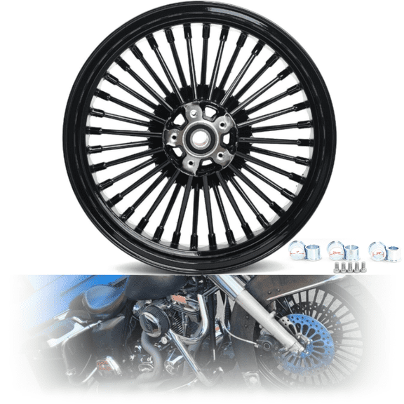 17x3.5 Fat Spoke Front Wheel Rim Hub for Harley Dyna Wide Glide FXDWG 2006-2016 Forty Eight XL1200X 2010-2022 Heritage Softail Classic FLSTC 2000-2017 Softail Deluxe FLSTN 05-10 FLSTSC FXSTS