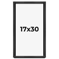 thumbnail image 1 of 17x30 Frame Black Charcoal Grey Wood Textured Picture Frame | 0.75 Inch Moulding Width | Gunmetal, 1 of 8