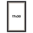 thumbnail image 1 of 17x30 Frame Black Real Wood Picture Frame Width 2.25 Inches | Interior Frame Depth 0.5 Inches |, 1 of 8