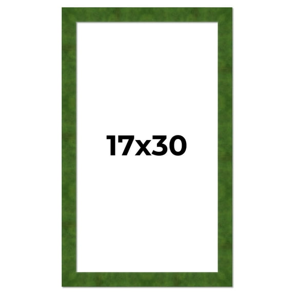 17x30 Frame Green Burl Solid Wood Picture Frame | 1.75 Inches Moulding Width | Interior Frame Depth