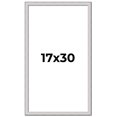 thumbnail image 1 of 17x30 Frame Silver Inner Slope Bevel Picture Frame | 1 Inch Moulding Width | 0.75 Inch Rabbet Depth, 1 of 8