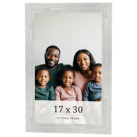 17x30 Frame White Real Wood Picture Frame Width 1.5 inches | Interior Frame Depth 0.5 inches | Barn