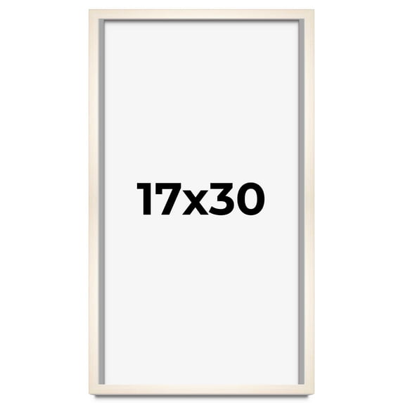 17x30 Frame White Wheat Solid Wood Picture Frame | Moulding Width 0.75 Inches | Interior Depth 0.5