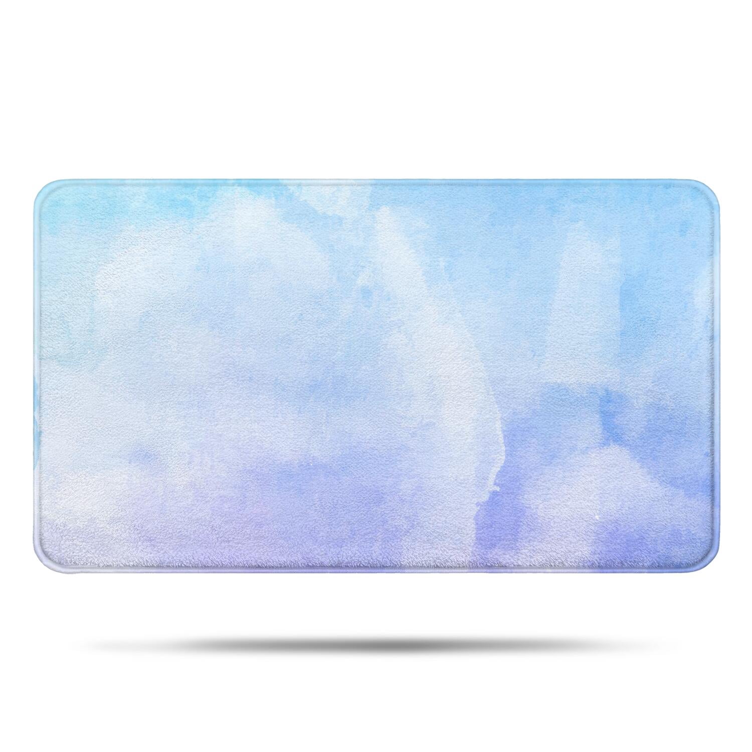 17x30 Inch Ultra Soft Faux Bath Mat Non Slip Absorbent Microfiber Bathroom Rug, Liquid & Marble Print