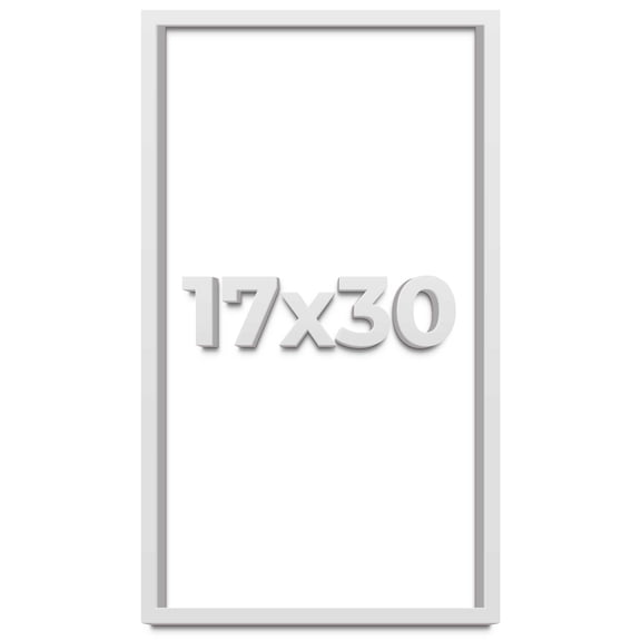 17x30 Shadow Box Frame White | 1 Inches Deep Real Wood Contemporary Shadowbox Display Frame | UV