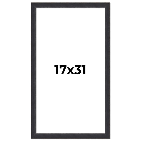 17x31 Frame Black Real Wood Picture Frame Width 1.25 Inches | Interior Frame Depth 0.5 Inches |