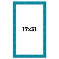 thumbnail image 1 of 17x31 Frame Blue Teal Burl Wood Picture Frame | 1.75 Inch Moulding Width | Interior Frame Depth 0.5, 1 of 8