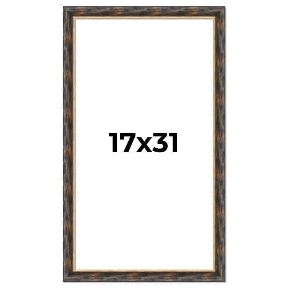 17x31 Frame Gold Real Wood Picture Frame Width 1.5 inches | Interior Frame Depth 0.5 inches |