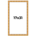 thumbnail image 1 of 17x31 Frame Gold Rustic Solid Wood Picture Frame | 1.25 Inch Wide Moulding | Rustique Gold, 1 of 8