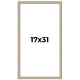 thumbnail image 1 of 17x31 Frame Grey Solid Wood Picture Frame Width 1 Inches | Interior Frame Depth 0.5 Inches |, 1 of 8