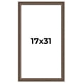 thumbnail image 1 of 17x31 Ornate Brown Real Wood Picture Frame Width 1.5 Inches | Interior Frame Depth 0.5 Inches |, 1 of 8