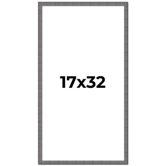 17x32 Frame Slate Blue Distressed Rustic Solid Wood Picture Frame | 0.75 Inch Moulding Width |