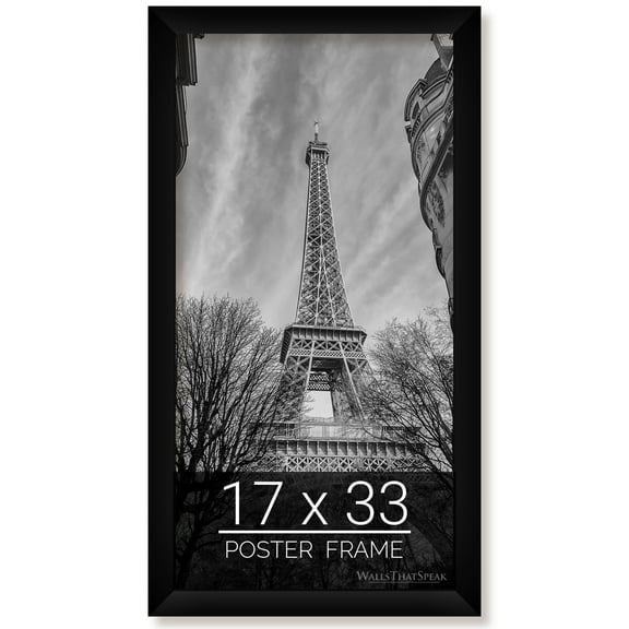 17x33 Black Picture Frame for Puzzles Posters Photos or Artwork