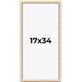 thumbnail image 1 of 17x34 Frame Beige Real Wood Picture Frame Width 0.75 inches | Interior Frame Depth 0.5 inches |, 1 of 8