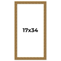17x34 Frame Black and Gold Distressed Solid Wood Sonoma Picture Frame | 1.625 Inch Moulding Width |