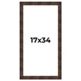 thumbnail image 1 of 17x34 Frame Brown Burl Real Wood Picture Frame Width 1.625 Inches | Interior Frame Depth 0.5 Inches, 1 of 8