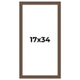 thumbnail image 1 of 17x34 Frame Brown Farmhouse Solid Wood Picture Frame Width 1.5 Inches | Interior Frame Depth 0.5, 1 of 8