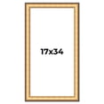 thumbnail image 1 of 17x34 Frame Gold Plein Aire Solid Wood Picture Frame Width 2 Inches | Interior Frame Depth 0.5, 1 of 8