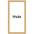 thumbnail image 1 of 17x34 Frame Gold Rustic Solid Wood Picture Frame | 1.25 Inch Wide Moulding | Rustique Gold, 1 of 8