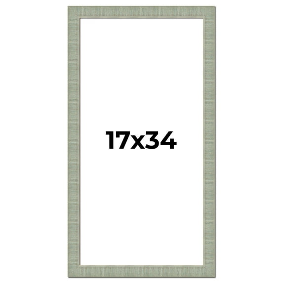 17x34 Frame Green Desert Pear Solid Wood Picture Frame | 1.625 Inch Moulding Width | Interior Frame