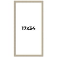 thumbnail image 1 of 17x34 Frame Grey Solid Wood Picture Frame Width 1 Inches | Interior Frame Depth 0.5 Inches |, 1 of 8