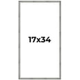 thumbnail image 1 of 17x34 Frame Silver Picture Frame - Complete Modern Photo Frame Includes UV Acrylic Shatter Guard, 1 of 8