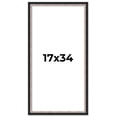 thumbnail image 1 of 17x34 Frame Silver Real Wood Picture Frame Width 1.25 Inches | Interior Frame Depth 0.75 Inches |, 1 of 8