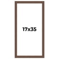 thumbnail image 1 of 17x35 Frame Brown Distressed Barnwood Picture Frame | Rustic Farmhouse Photo Frame Includes UV, 1 of 8