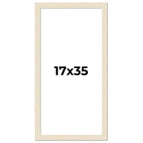 17x35 Frame White Real Wood Picture Frame Width 1.5 inches | Interior Frame Depth 0.5 inches | Barn