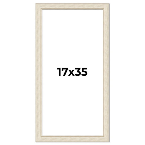 17x35 Frame White Real Wood Picture Frame Width 1.75 inches | Interior Frame Depth 0.5 inches |