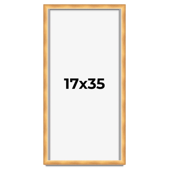 17x35 Shadow Box Bronze Cross-Brushed Display Frame | 1.625 Inches Deep Solid Wood | UV Resistant