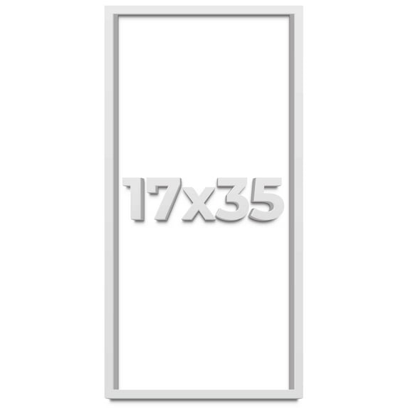 17x35 Shadow Box Frame White | 2 Inches Deep Real Wood Contemporary Shadowbox Display Frame | UV