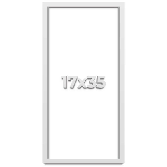 17x35 Shadow Box High Gloss White Display Frame | 1.625 Inches Deep | 1 Inch Moulding Width | Solid
