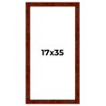 thumbnail image 1 of 17x35 Walnut Brown Veneer Real Wood Picture Frame Width 1.75 inches | Interior Frame Depth 0.5, 1 of 8