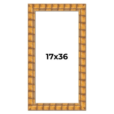 17x36 Frame Beige Real Wood Picture Frame Width 3 inches | Interior Frame Depth 0.5 inches |