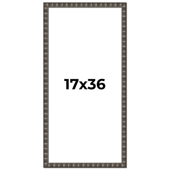 17x36 Frame Black Brown Chestnut Mosaic Solid Wood Picture Frame | 1.125 Inch Moulding Width |