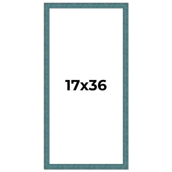 17x36 Frame Blue Rustic Barnwood Solid Wood Picture Frame Width 1.25 Inches | Interior Depth 0.5