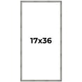 thumbnail image 1 of 17x36 Frame Silver Grey Distressed Solid Wood Picture Frame | 0.75 Inch Moulding Width | Interior, 1 of 8