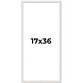 thumbnail image 1 of 17x36 Frame White Real Wood Picture Frame Width 0.75 inches | Interior Frame Depth 0.5 inches |, 1 of 8