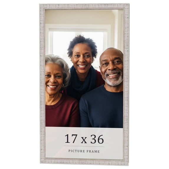 17x36 Frame White Real Wood Picture Frame Width 0.75 inches | Interior Frame Depth 0.5 inches |