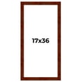 thumbnail image 1 of 17x36 Walnut Brown Veneer Real Wood Picture Frame Width 1.75 inches | Interior Frame Depth 0.5, 1 of 8