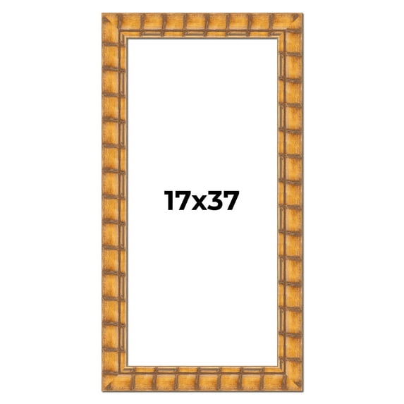 17x37 Frame Beige Real Wood Picture Frame Width 3 inches | Interior Frame Depth 0.5 inches |