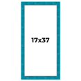 thumbnail image 1 of 17x37 Frame Blue Teal Burl Wood Picture Frame | 1.75 Inch Moulding Width | Interior Frame Depth 0.5, 1 of 8