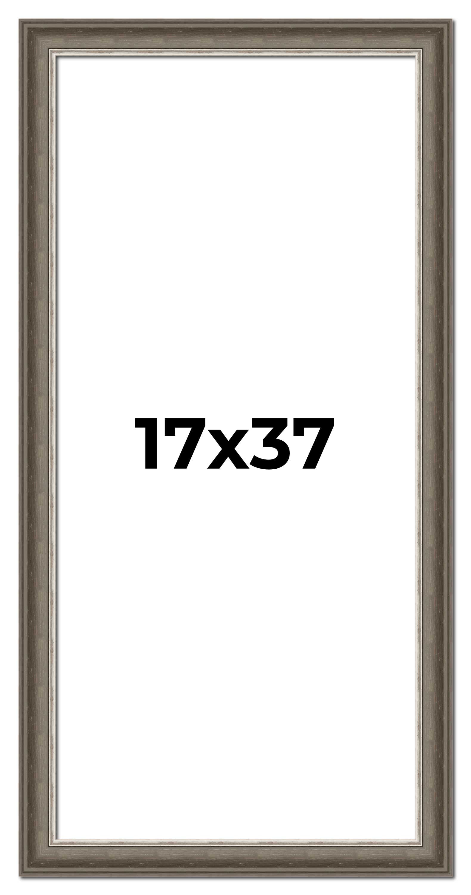 17x37 Frame Brown Solid Wood Picture Frame | 1.75 Inch Moulding Width ...