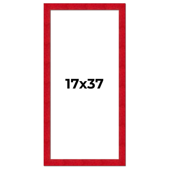 17x37 Frame Red Burl Solid Wood Picture Frame Width 1.75 Inches | Interior Frame Depth 0.5 Inches |