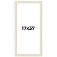 thumbnail image 1 of 17x37 Frame White Real Wood Picture Frame Width 1.5 inches | Interior Frame Depth 0.5 inches | Barn, 1 of 8